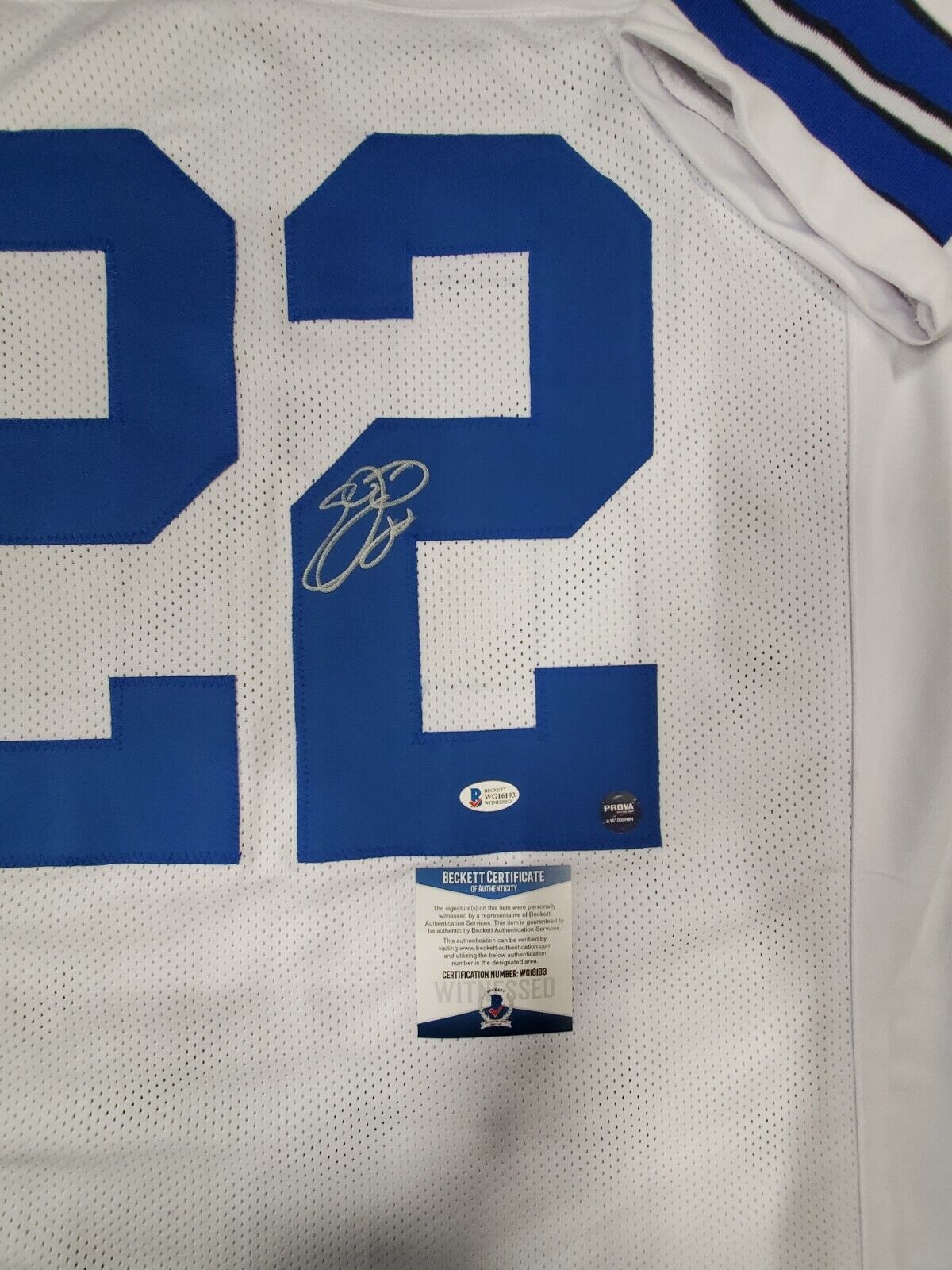 MVP Authentics Dallas Cowboys Emmitt Smith Autographed Signed Jersey Beckett  Coa 251.10 sports jersey framing , jersey framing