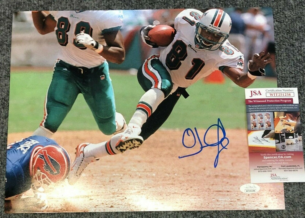 Miami Dolphins Oj Mcduffie Autographed Signed 11X14 Photo Jsa  Coa