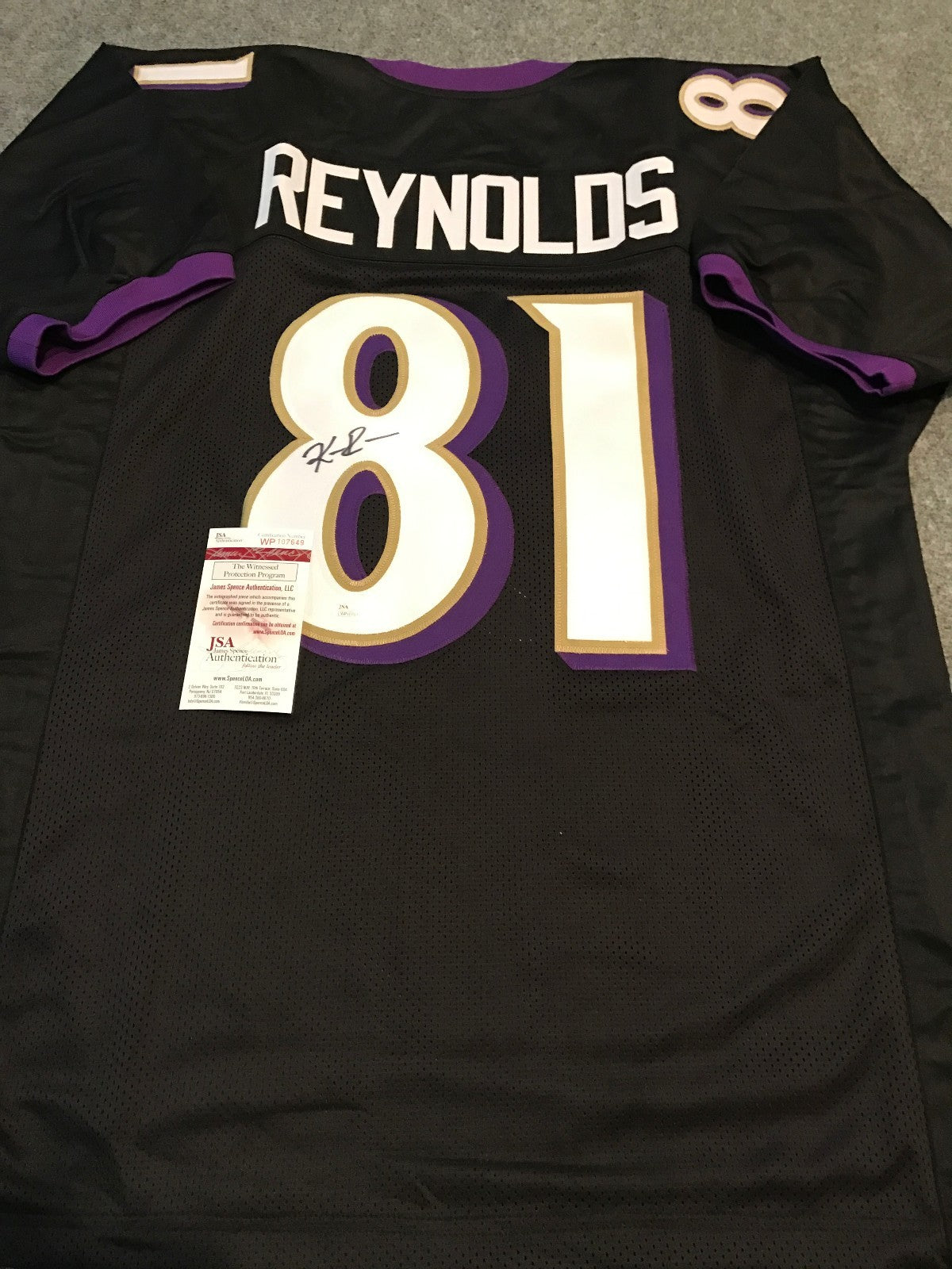 Keenan Reynolds Autographed Signed Baltimore Ravens Jersey Jsa  Coa