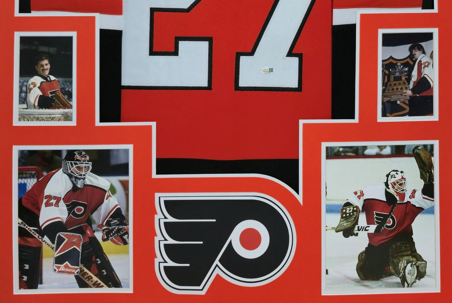 Framed Philadelphia Flyers Ron Hextall Autographed Jersey Jsa Holo