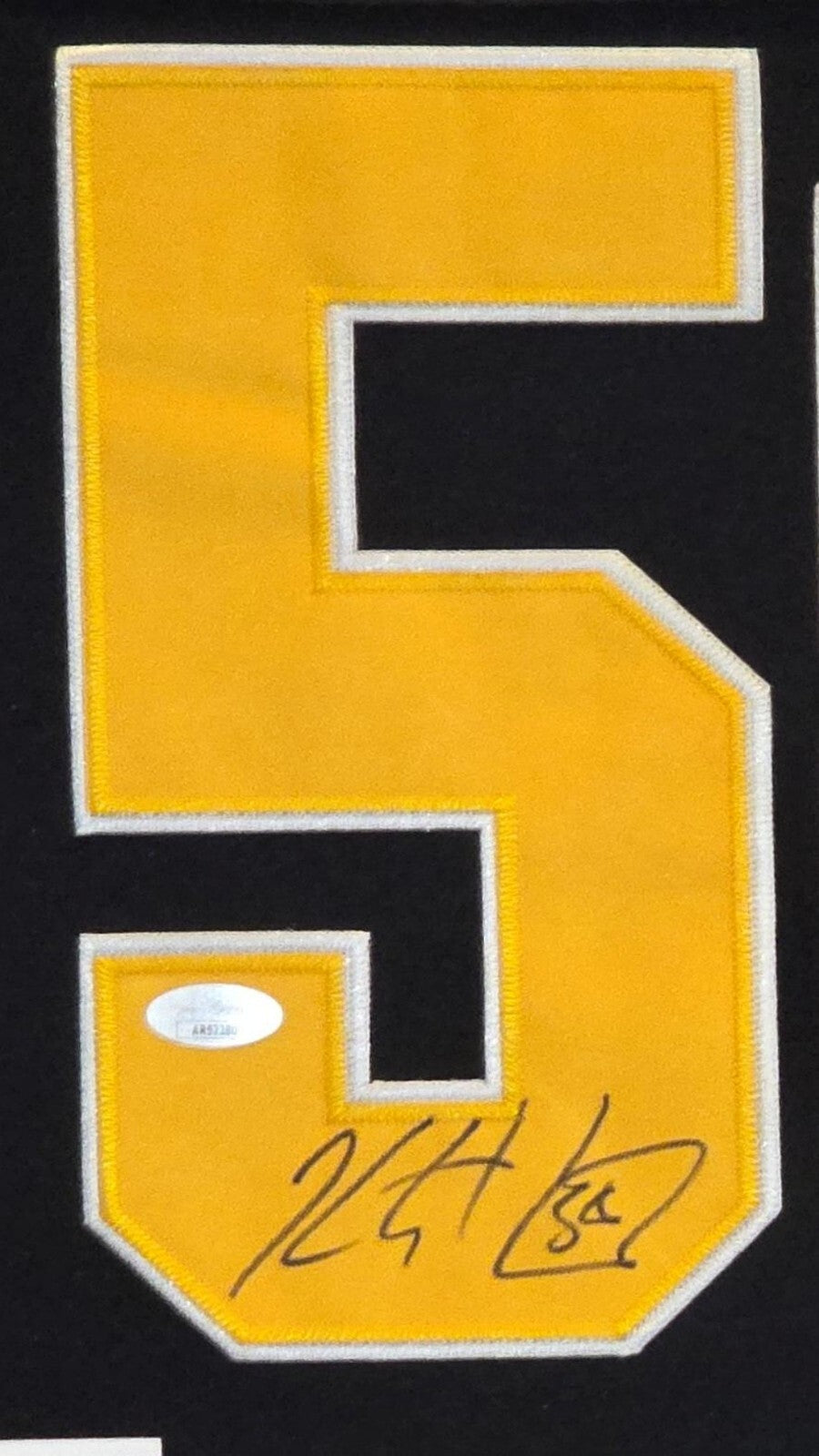 Suede Framed Pittsburgh Penguins Kris Letang Autographed Signed Jersey Jsa Coa