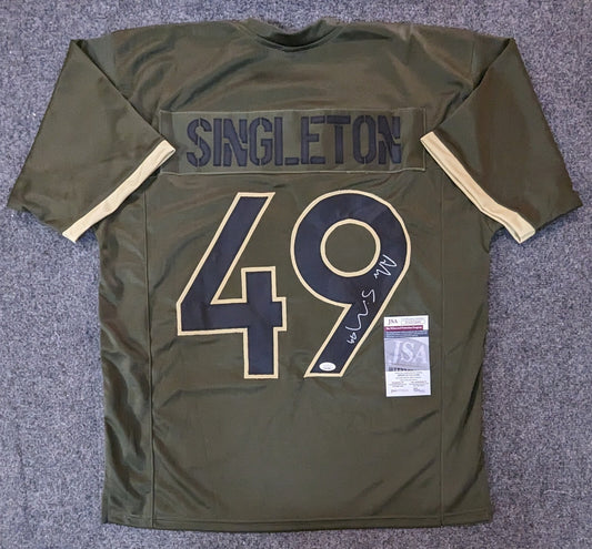 Denver Broncos Alex Singleton Autographed Signed Salute To Service Jersey Jsa
