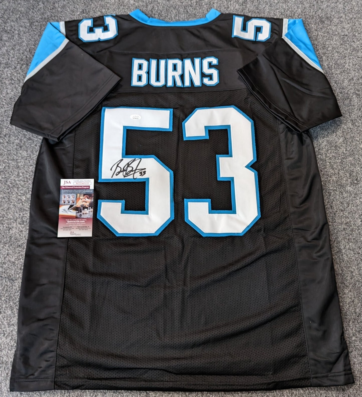Carolina Panthers Brian Burns Autographed Signed Jersey Jsa  Coa