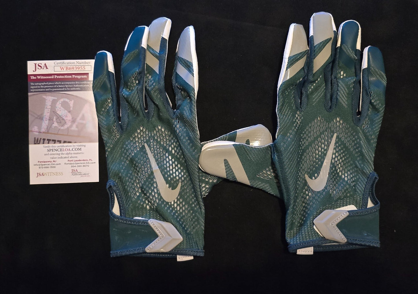 Philadelphia Eagles Nolan Smith Jr Autographed Signed Gloves Jsa Coa
