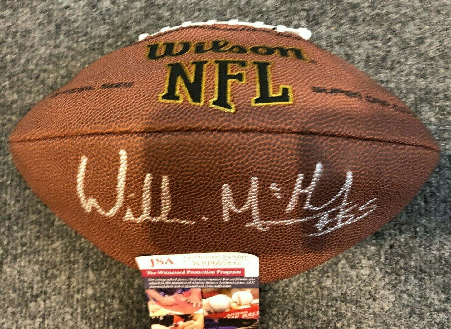 New England Patriots Willie Mcginest Autographed Signed Nfl Football Jsa Coa