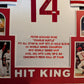 Framed Cincinnati Reds Rose Autographed Signed Stat Jersey Jsa Coa