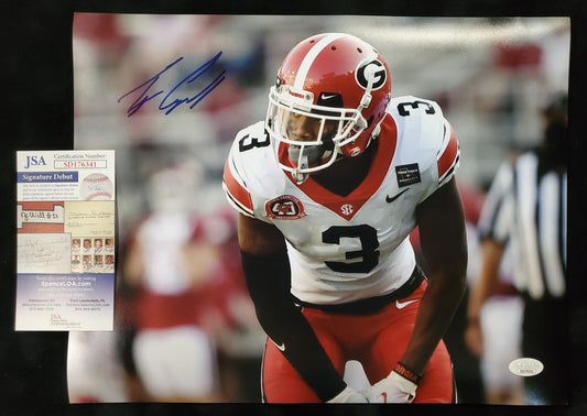 Georgia Bulldogs Tyson Campbell Autographed Signed 11X14 Photo Jsa Coa