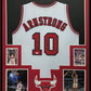 Framed Chicago Bulls Bj Armstrong Autographed Signed Inscribed Jersey Jsa Coa