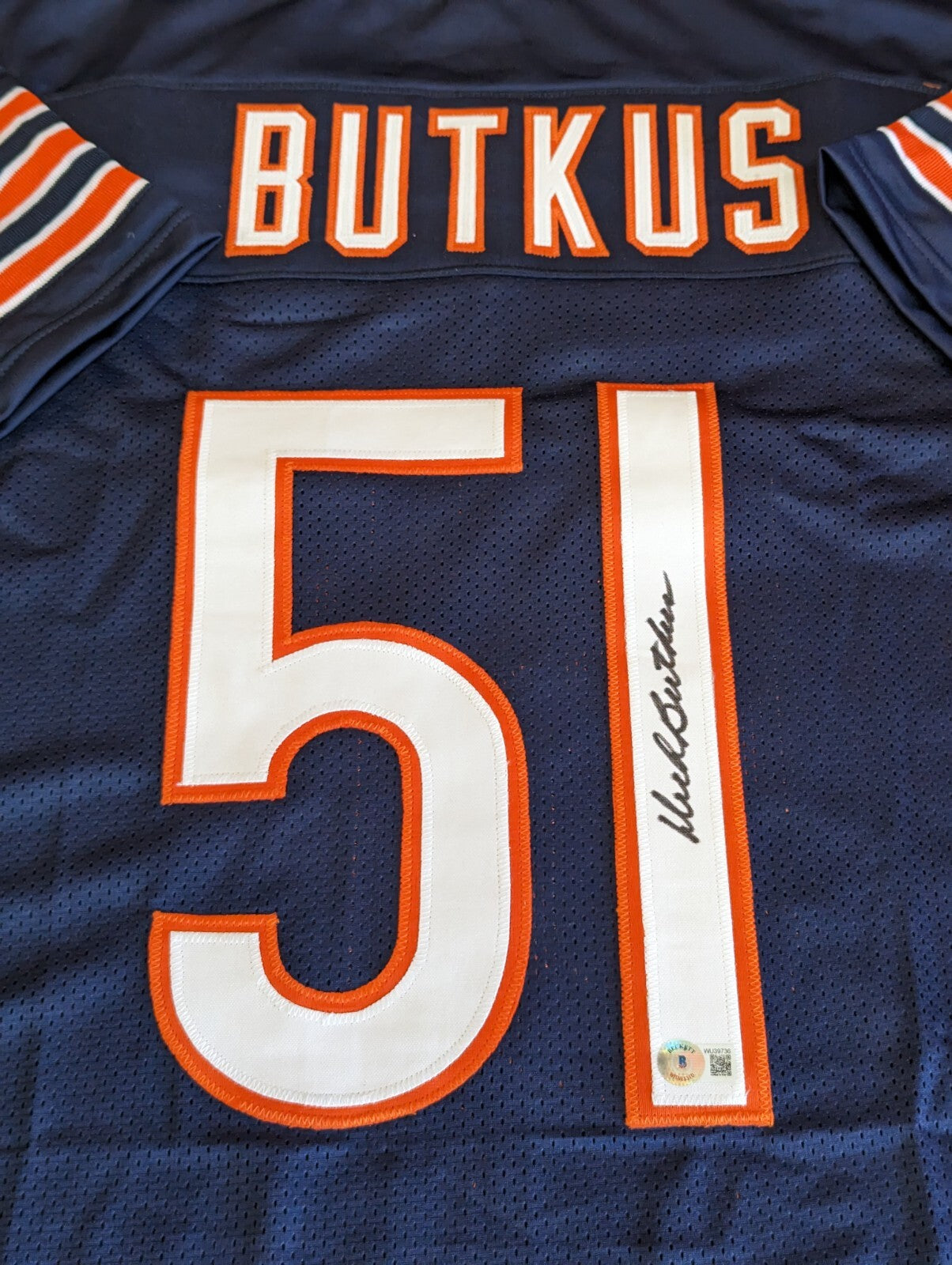 Chicago Bears Dick Butkus Autographed Signed Jersey Beckett Holo