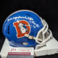 Denver Broncos Rick Upchurch Autographed Inscribed Throwback Mini Helmet Jsa Coa