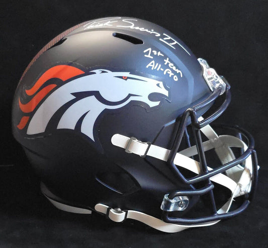 Denver Broncos Pat Surtain Ii Signed Insc Replica Full Size Helmet Beckett