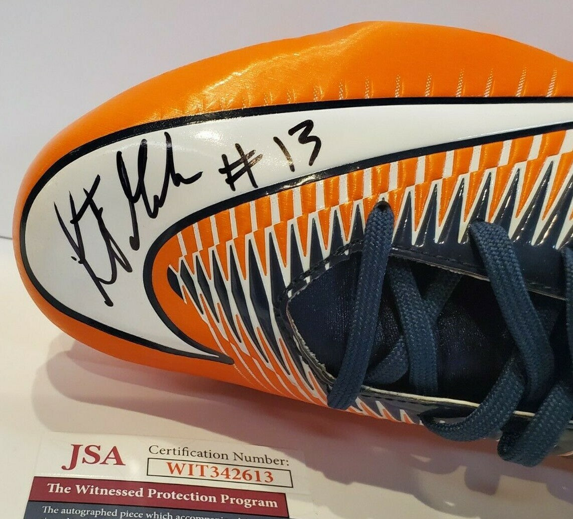 Denver Broncos Kj Hamler Autographed Signed Nike Cleat Jsa Coa
