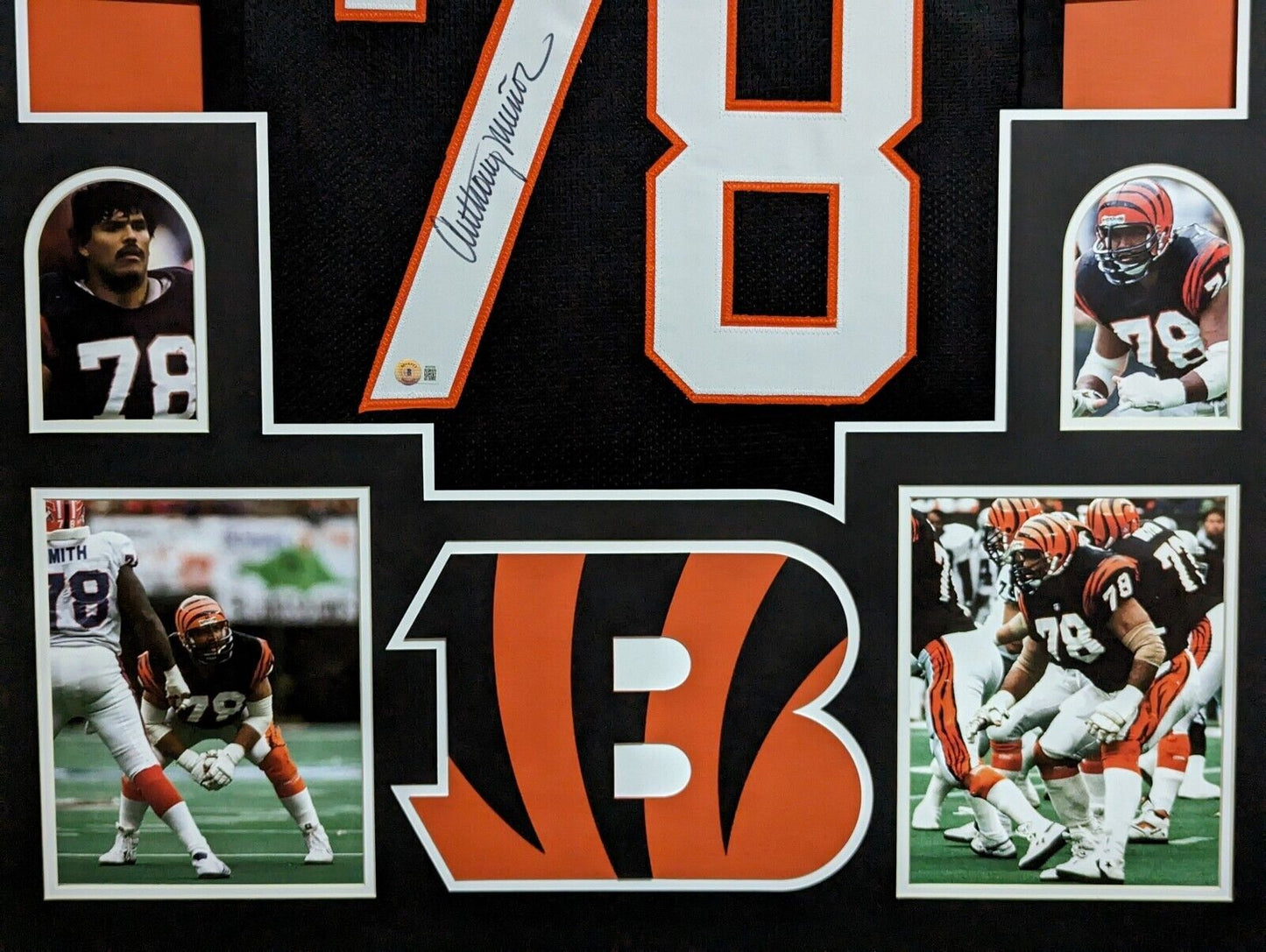 MVP Authentics Framed Cincinnati Bengals Anthony Munoz Autographed Jersey Beckett Holo 675 sports jersey framing , jersey framing
