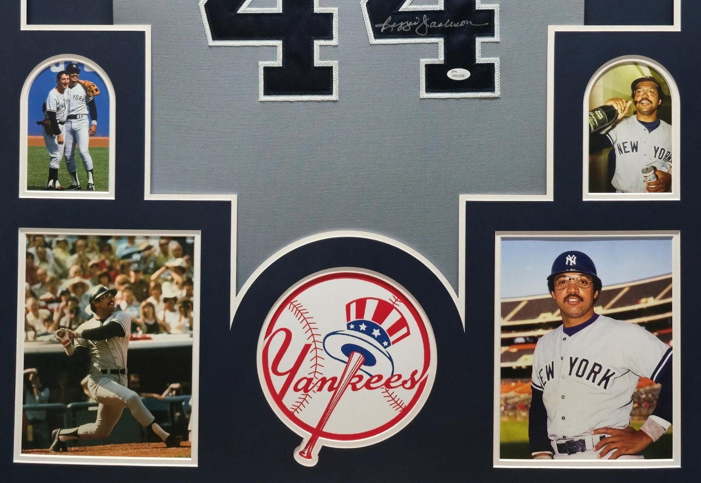 Framed N.Y. Yankees Reggie Jackson Autographed Signed Jersey Jsa Coa