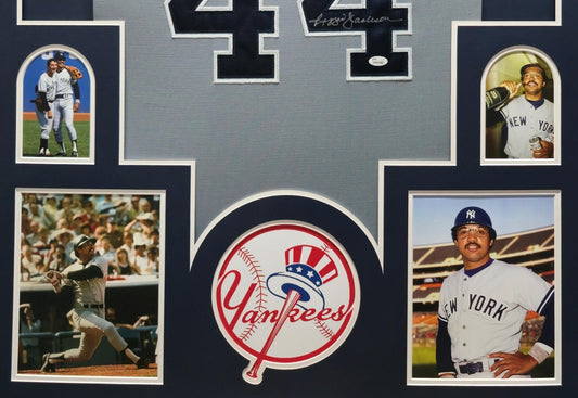 Framed N.Y. Yankees Reggie Jackson Autographed Signed Jersey Jsa Coa