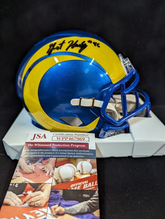 Los Angeles Rams Grant Haley Autographed Speed Mini Helmet Jsa Coa