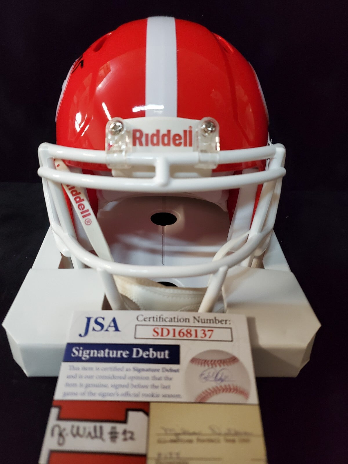 Georgia Bulldogs Devonte Wyatt Autographed Signed Speed Mini Helmet Jsa Coa