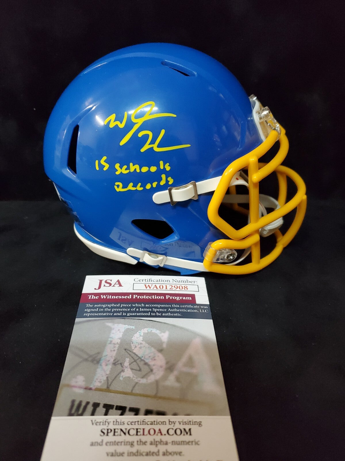 Garner Magnet Trojans Nyheim Hines Signed Inscribed Mini Helmet Jsa Coa