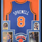 Framed New York Knicks Latrell Sprewell Autographed Inscribed Jersey Psa Coa