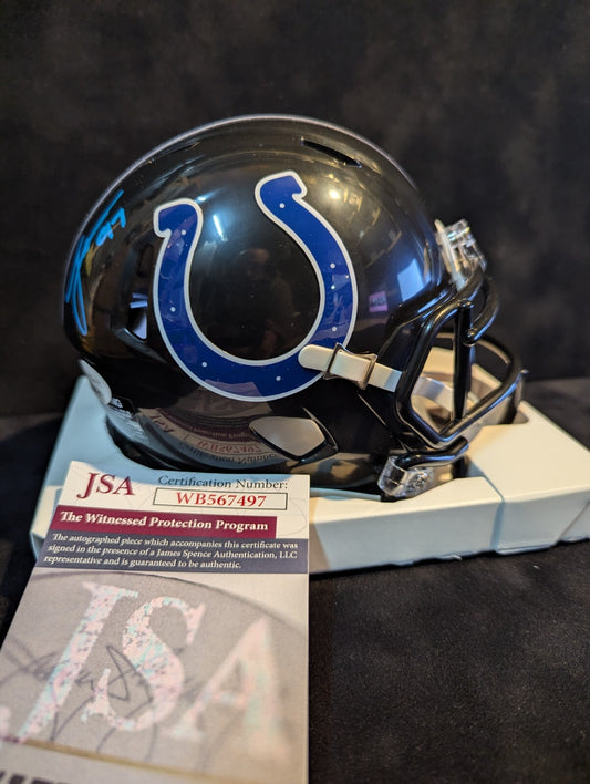 Indianapolis Colts Laiatu Latu Autographed Signed Alt Mini Helmet Jsa Coa