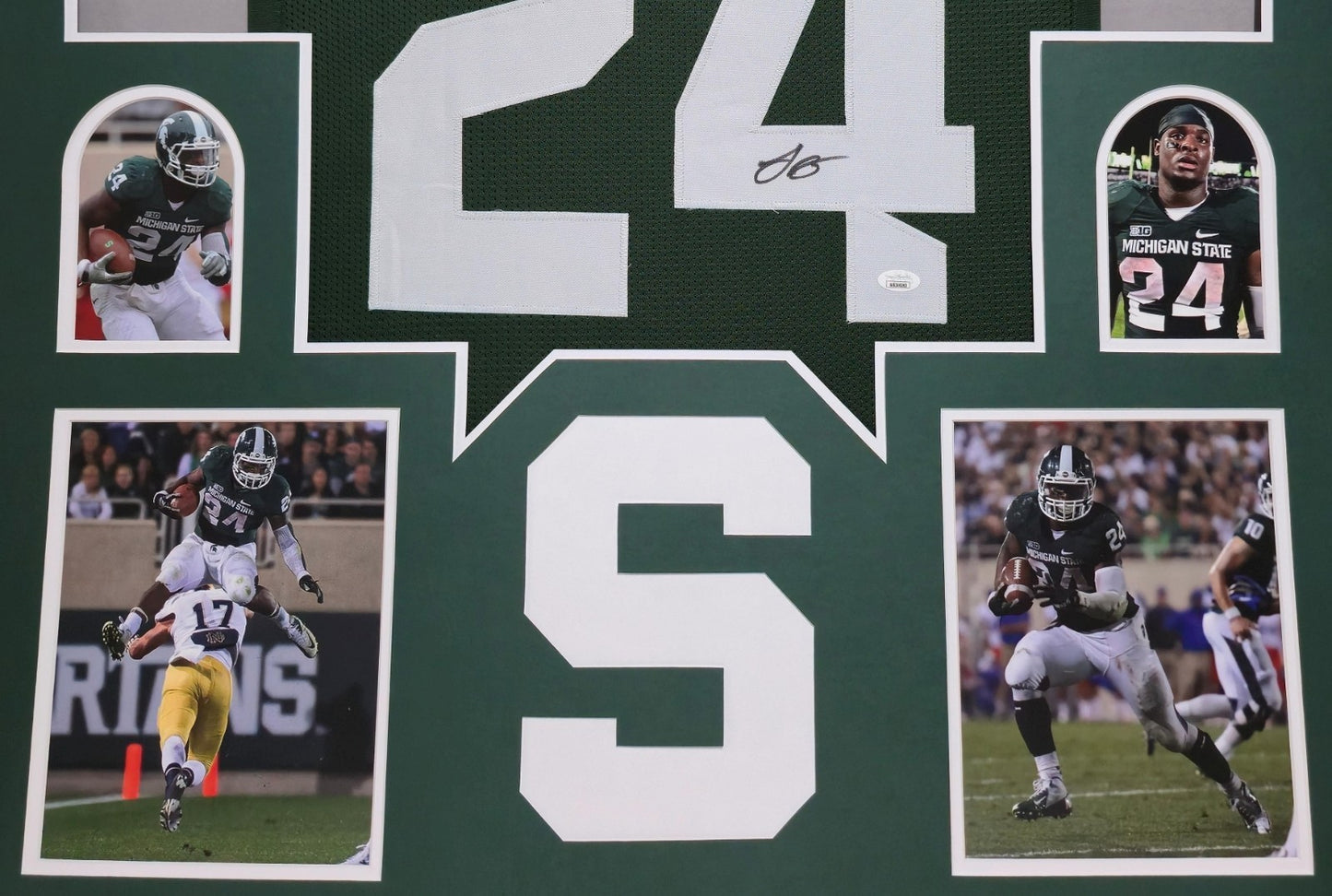 Framed Michigan State Spartans Le'veon Bell Autographed Jersey Jsa Holo