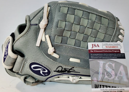 New York Yankees Deivi Garcia Autographed Signed Glove Jsa Coa