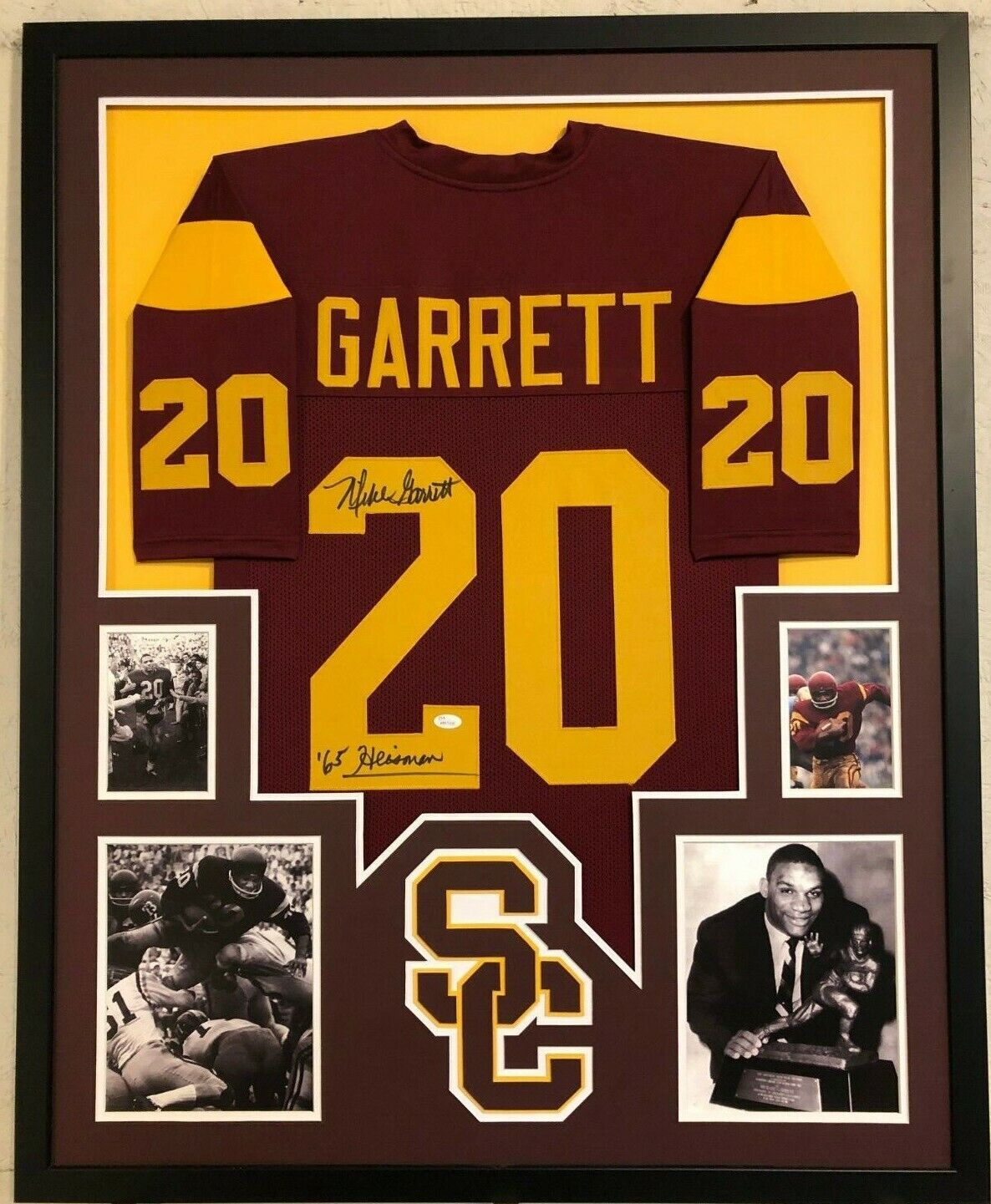 MVP Authentics Framed Usc Trojans Mike Garrett Autographed Signed Inscribed Jersey Jsa Coa 449.10 sports jersey framing , jersey framing