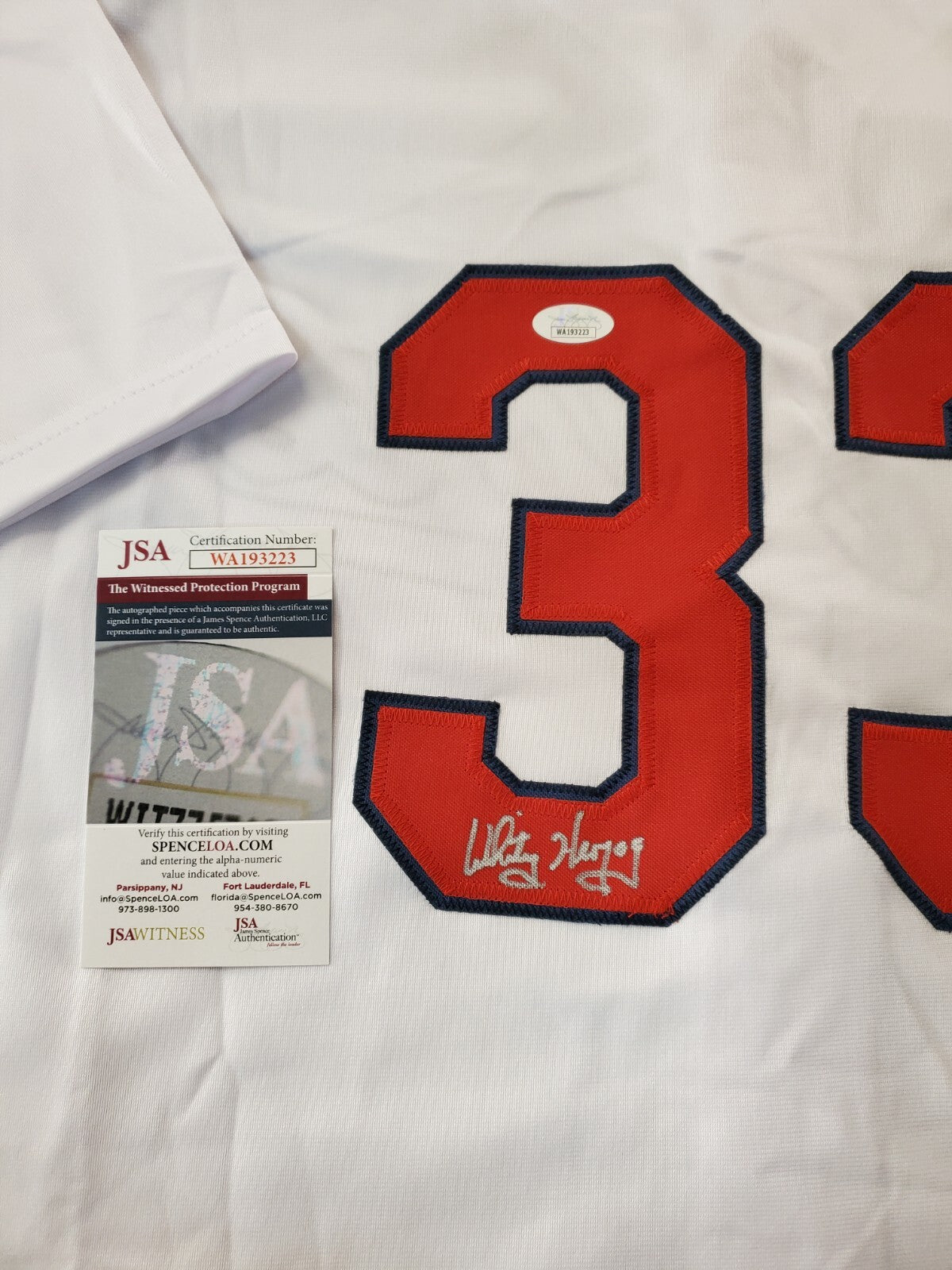 Washington Senators Style Whitey Herzog Signed Custom Jersey Jsa Coa
