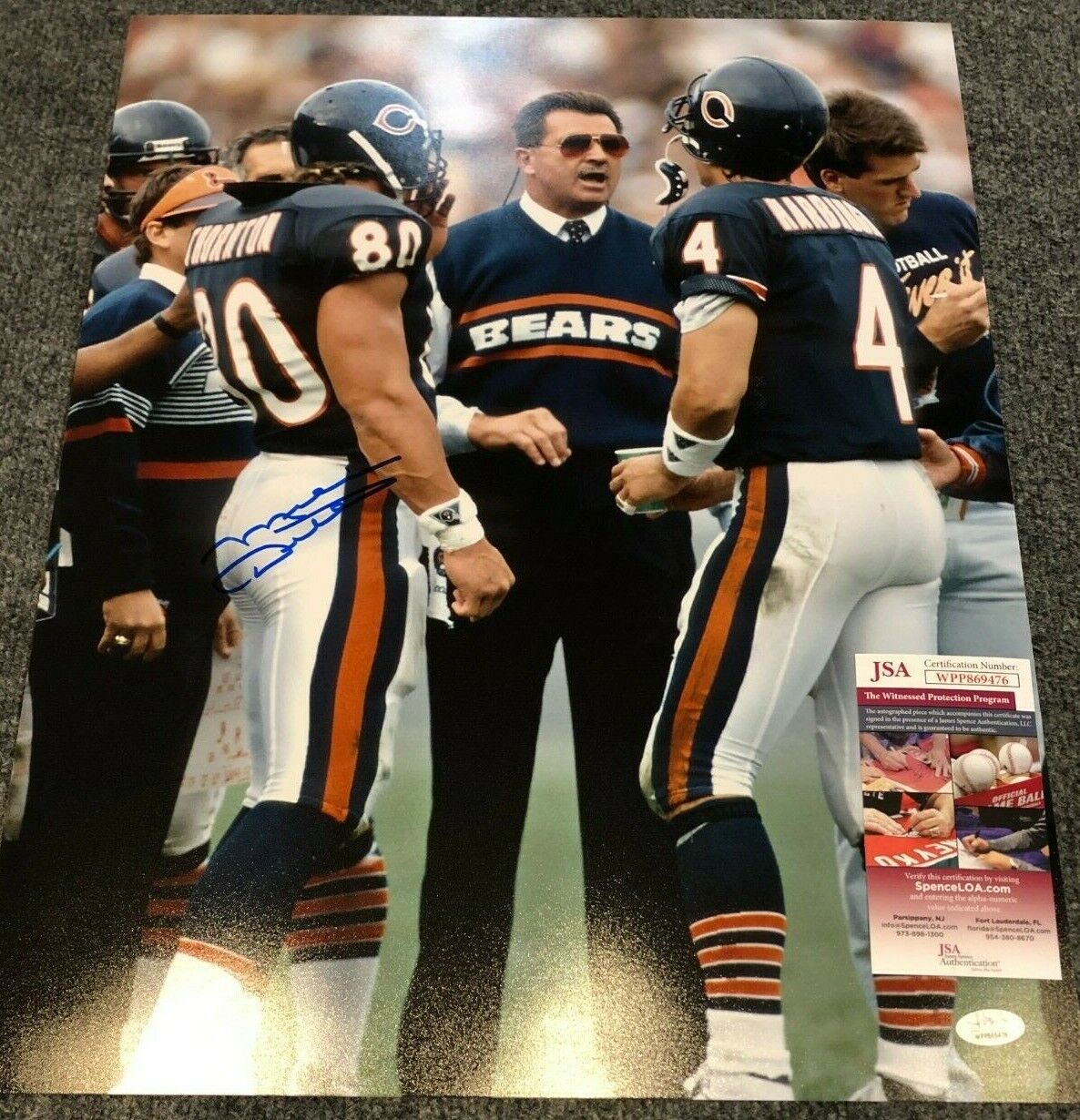 MVP Authentics Chicago Bears Mike Ditka Autographed Signed 16X20 Photo Jsa  Coa 71.10 sports jersey framing , jersey framing