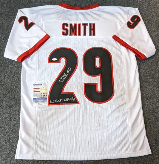 Georgia Bulldogs Christopher Smith Autographed Signed Inscribed Jersey Jsa Coa
