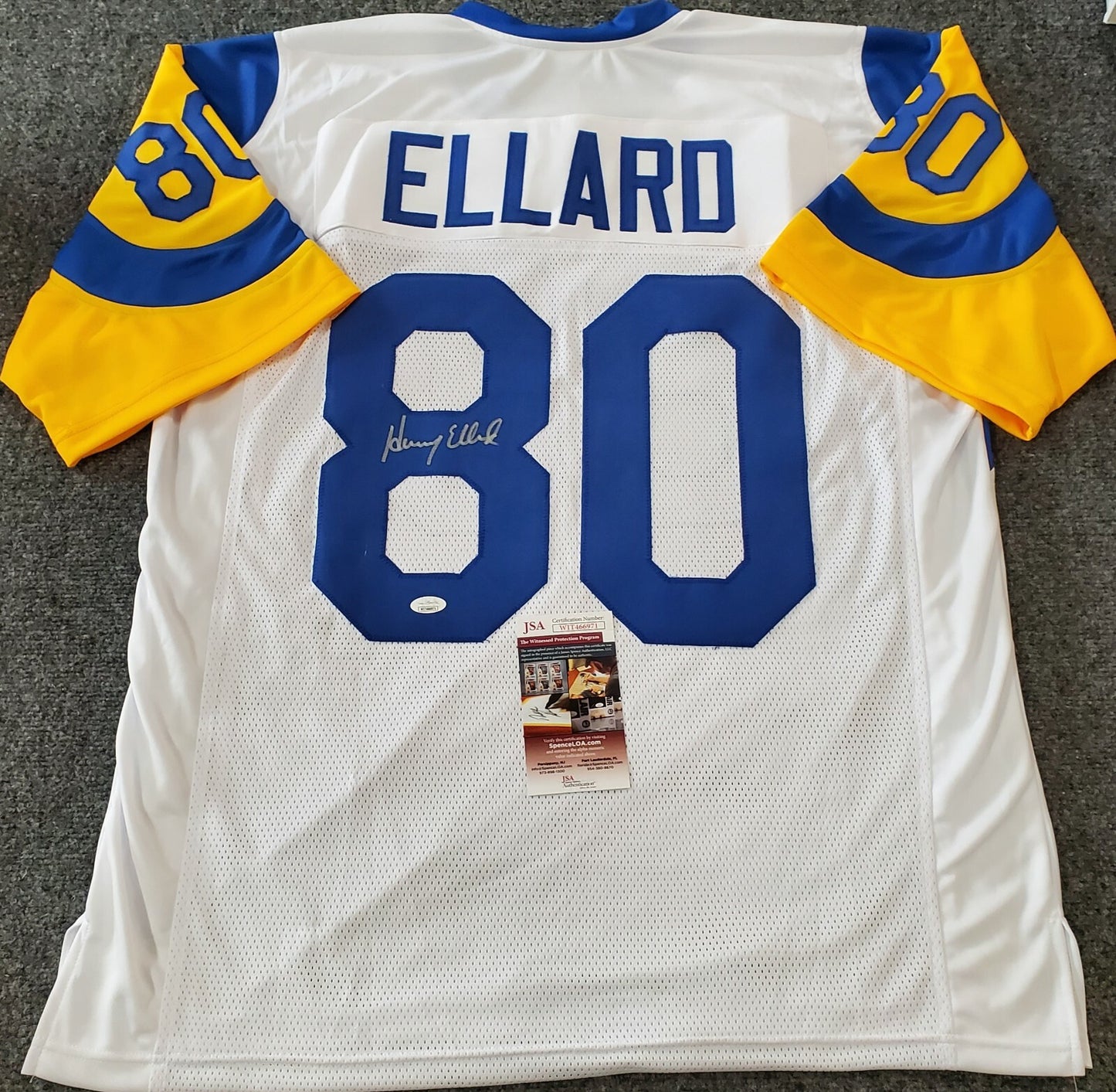 Los Angeles Rams Henry Ellard Autographed Signed Jersey Jsa Coa