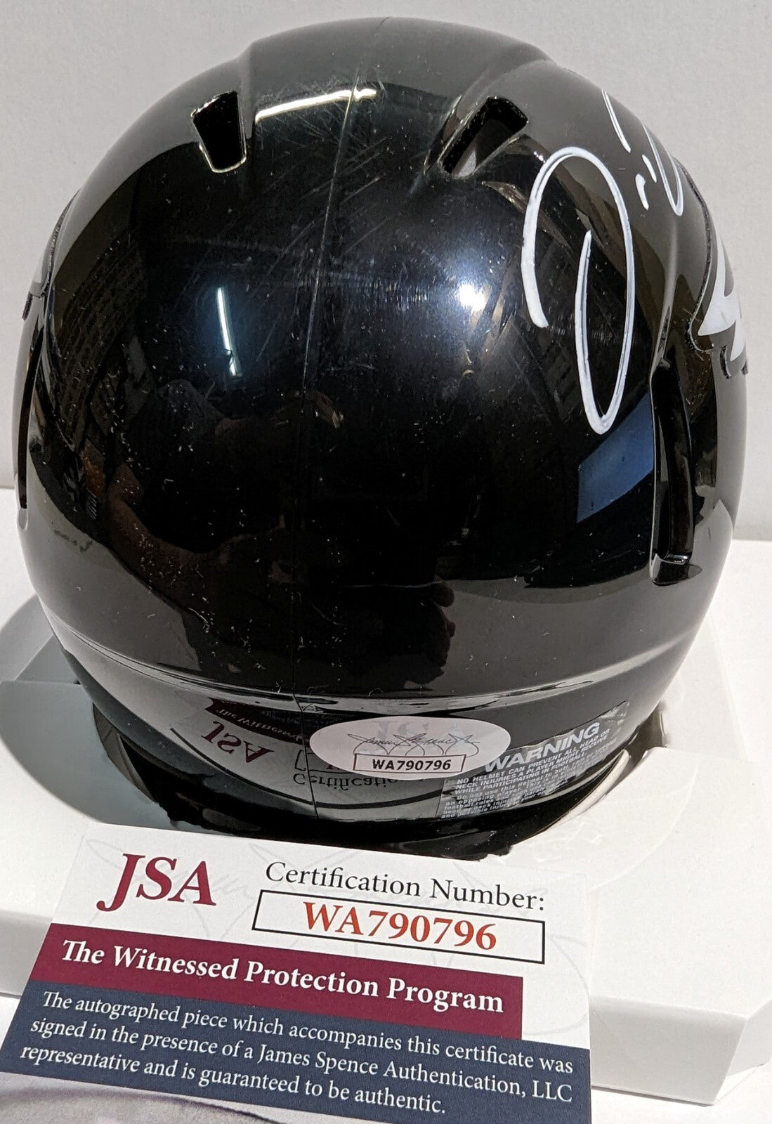Philadelphia Eagles Jordan Davis Autographed Signed Black Speed Mini Helmet Jsa