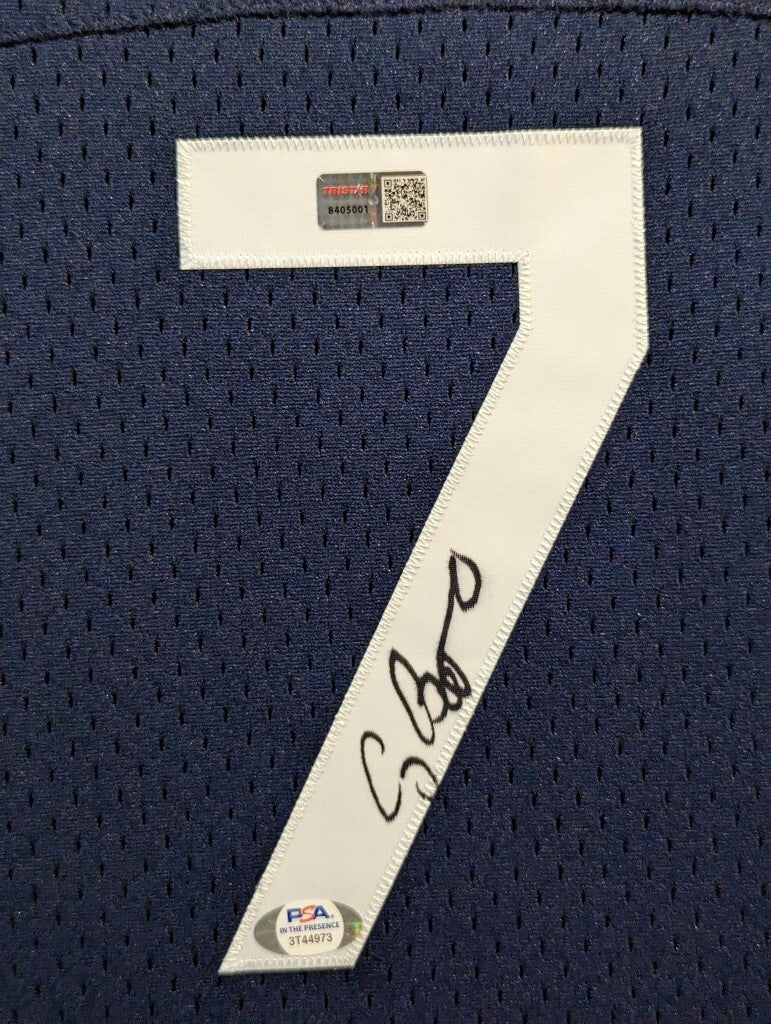 Suede Framed Houston Astros Craig Biggio Autographed Signed Jersey Psa Coa