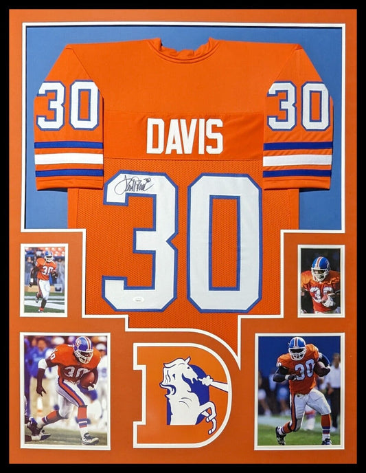 MVP Authentics Framed Denver Broncos Terrell Davis Autographed Signed Jersey Jsa Coa 540 sports jersey framing , jersey framing
