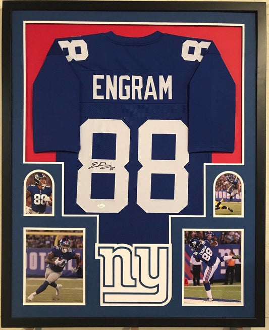 MVP Authentics Framed N.Y. Giants Evan Engram  Autographed Signed Jersey Jsa Coa 405 sports jersey framing , jersey framing