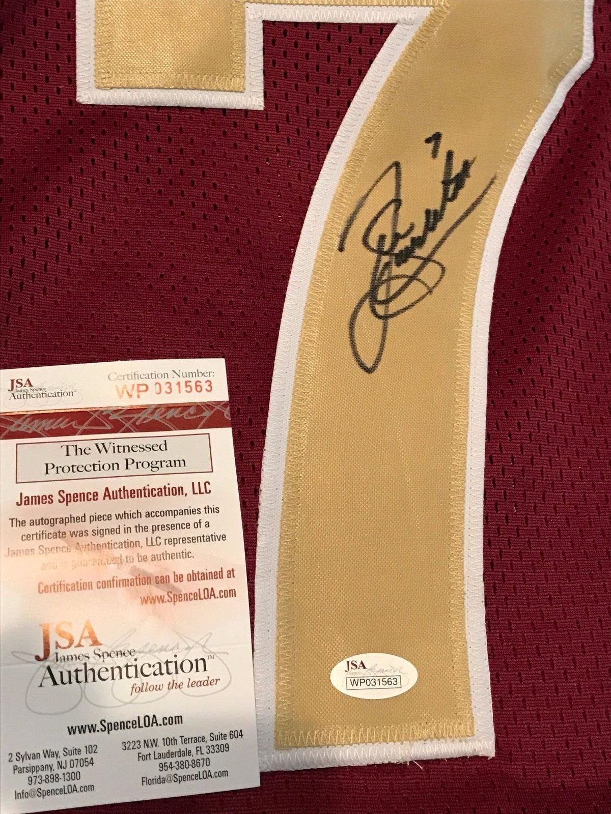 Sean Landeta Autographed Signed Philadelphia Stars Jersey Jsa  Coa