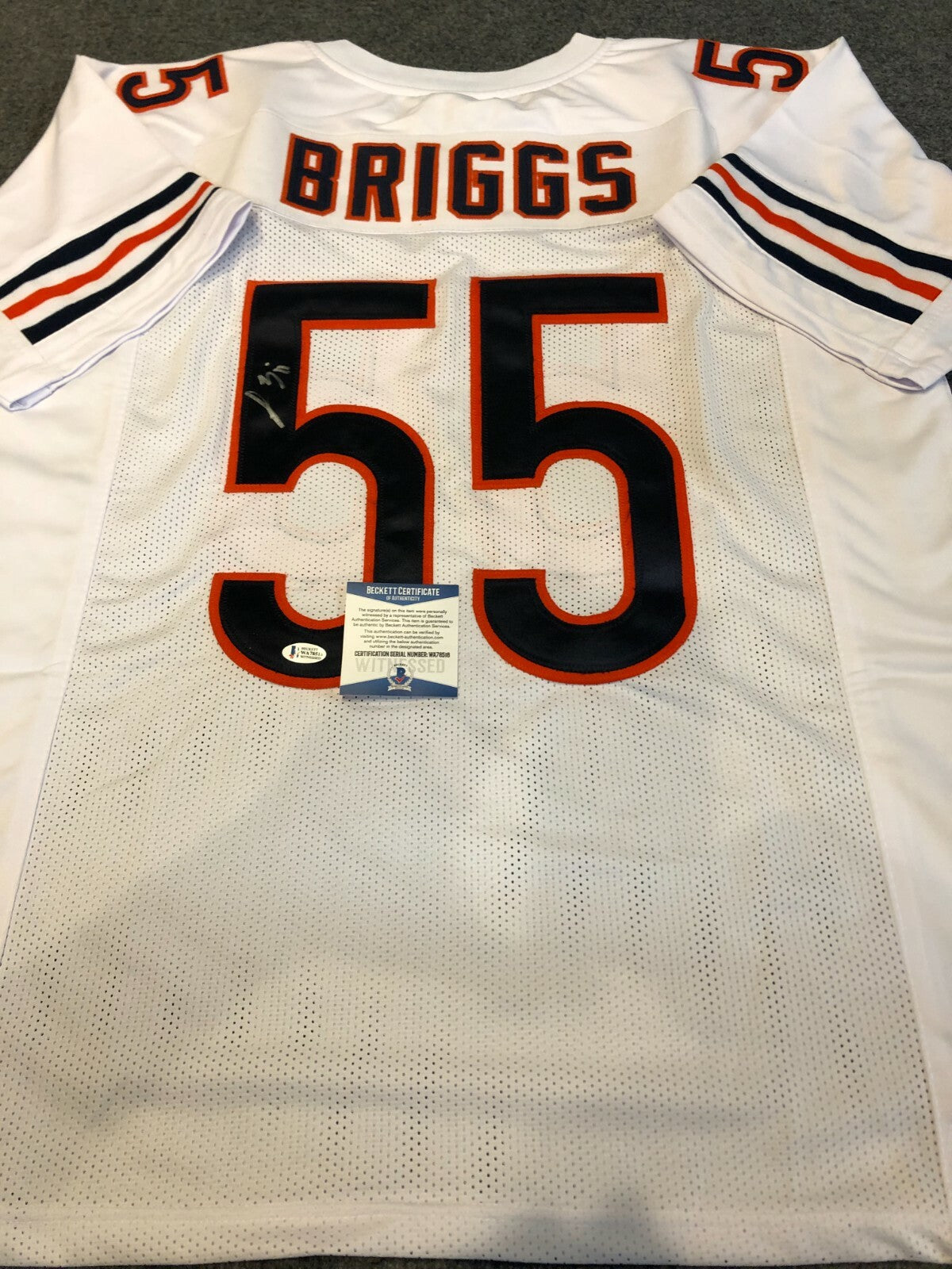 Chicago Bears Lance Briggs Autographed Signed Jersey Beckett Coa