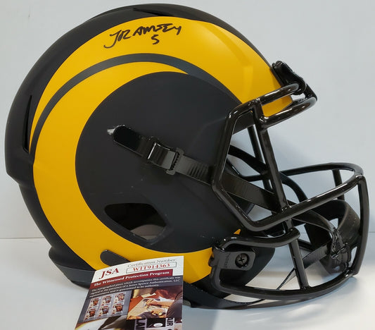 La Rams Jalen Ramsey Autograph Signed Full Size Replica Eclipse Helmet Jsa Coa