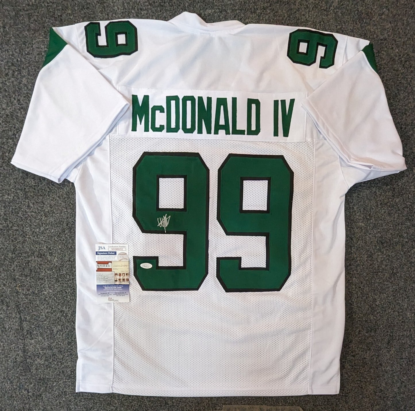 New York Jets Will Mcdonald Iv Autographed Signed Jersey Jsa Coa