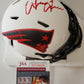 Irving Fryar Autographed New England Patriots Lunar Eclipse Mini Helmet Jsa Coa