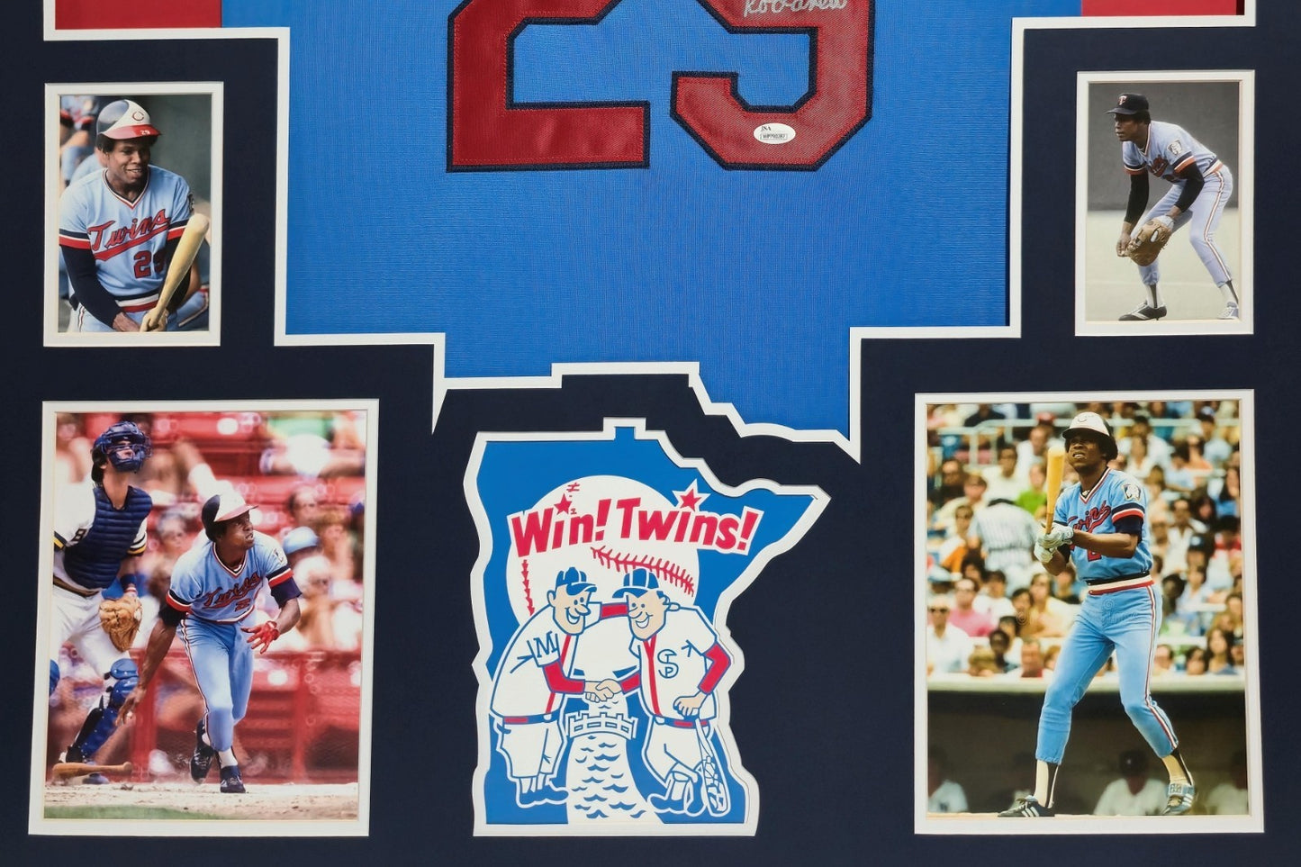 Custom Framed Minnesota Twins Rod Carew Autographed Signed Jersey Jsa Coa