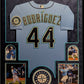 Suede Framed Seattle Mariners Julio Rodriguez Autographed Signed Jersey Beckett