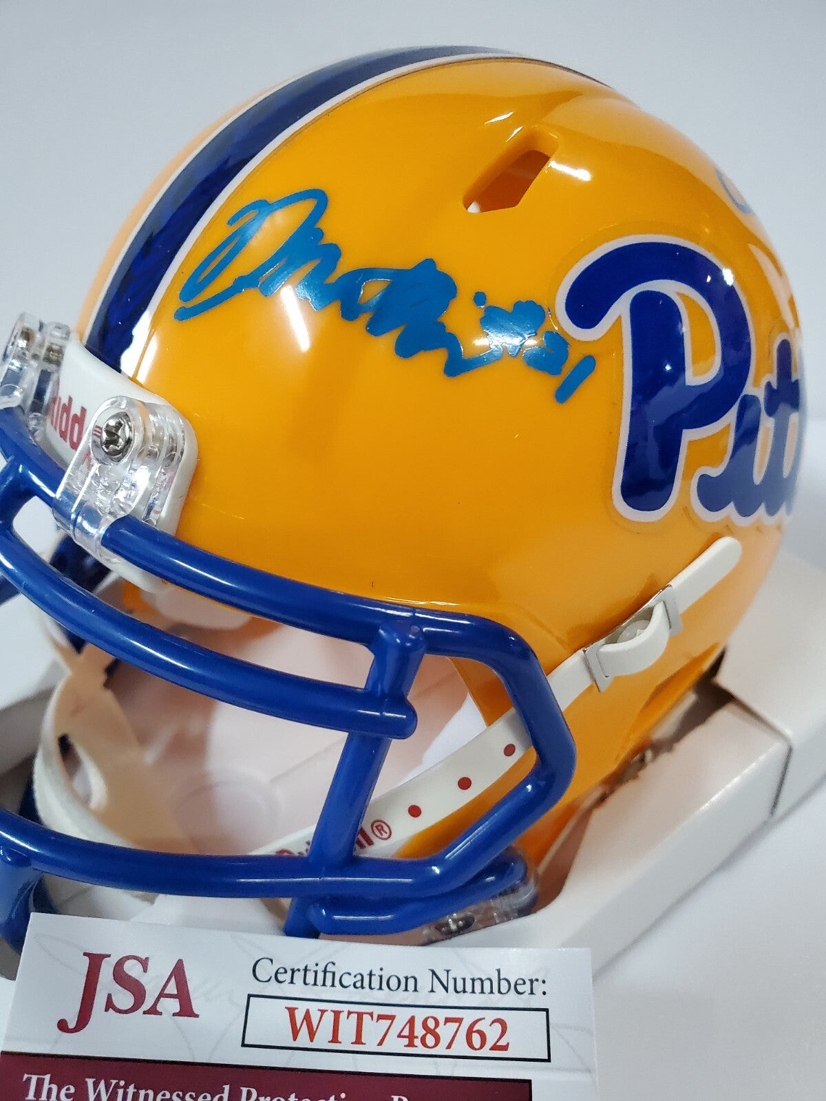 Pitt Panthers Phil Campbell Iii, Damarri Mathis, Cam Bright Signed Mini Jsa Coa