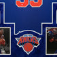 Suede Framed New York Knicks Patrick Ewing Autographed Jersey Steiner Hologram