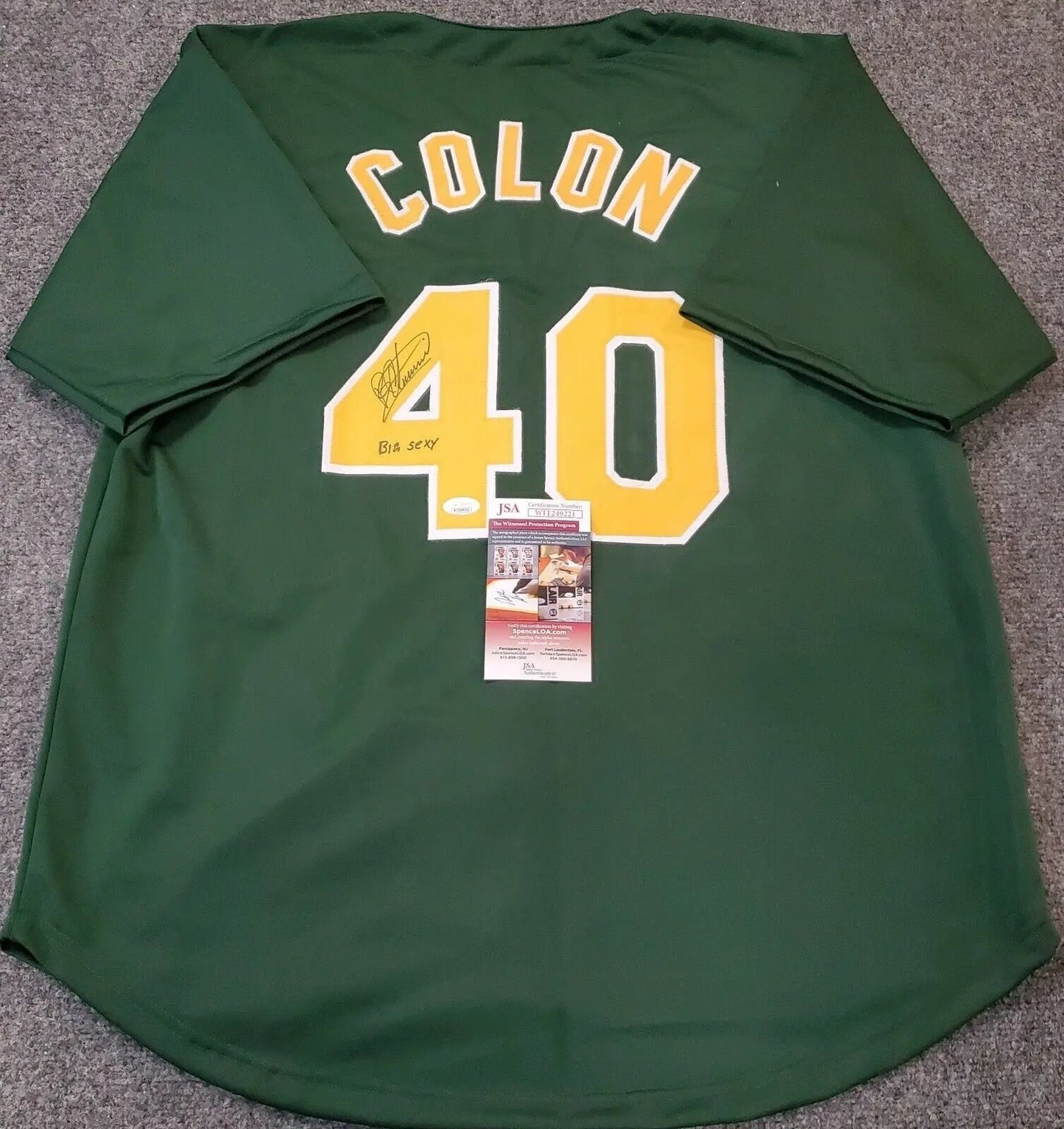Oakland A's Bartolo Colon Autographed Signed Jersey Beckett Holo
