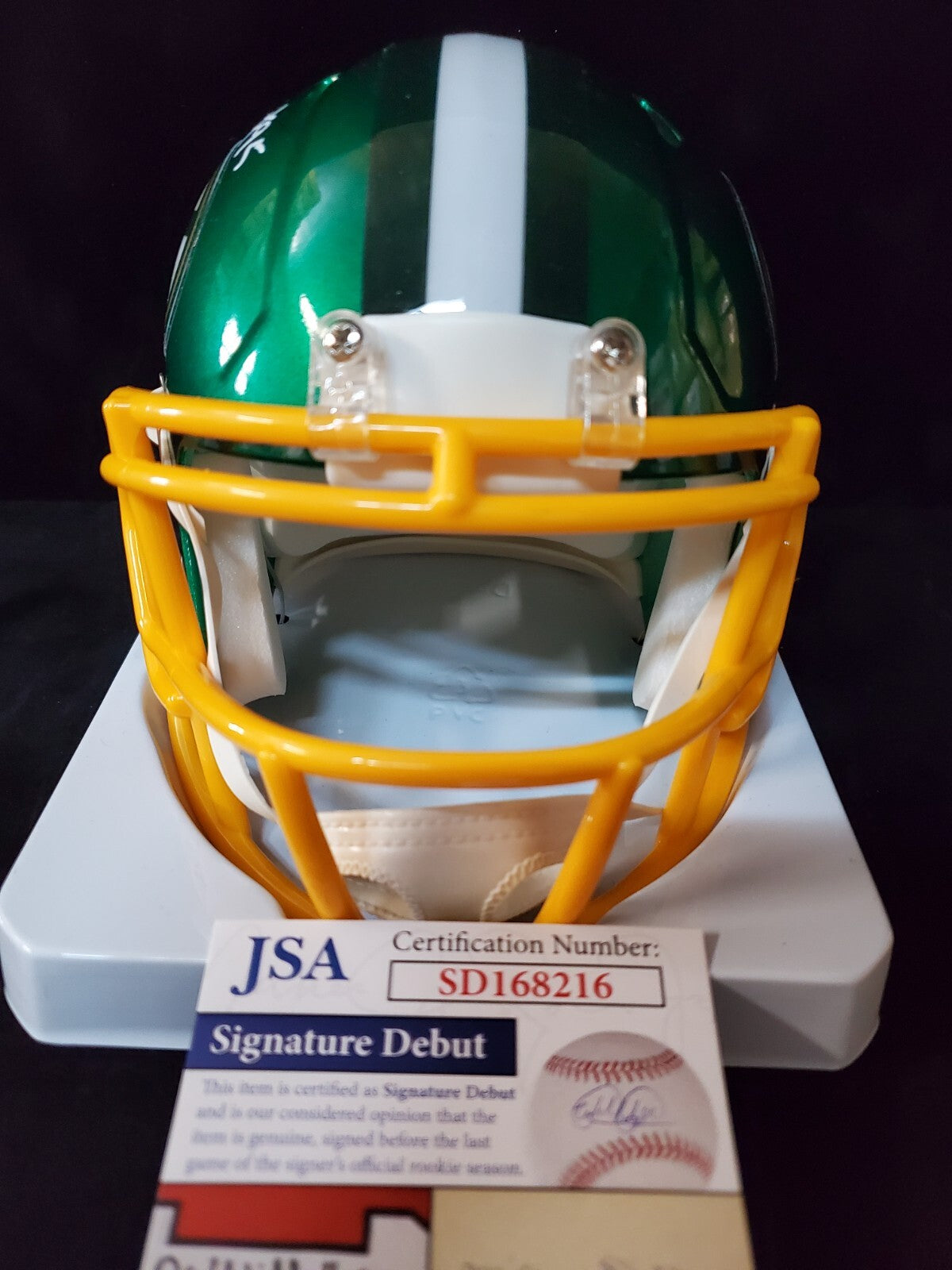 Green Bay Packers Devonte Wyatt Autographed Signed Flash Mini Helmet Jsa Coa