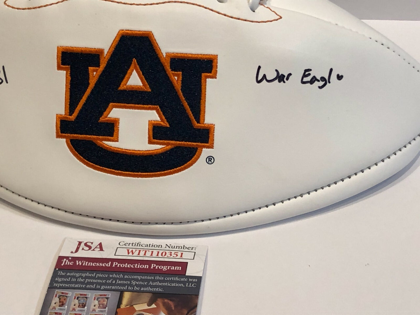 Darius Slayton Autographed Signed Inscribed Auburn Tigers Logo Football Jsa Coa