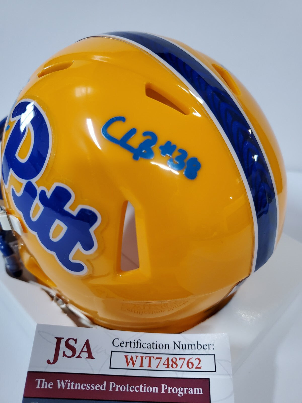 Pitt Panthers Phil Campbell Iii, Damarri Mathis, Cam Bright Signed Mini Jsa Coa