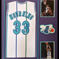 Framed Charlotte Hornets Alonzo Mourning Signed Jersey Jsa Coa