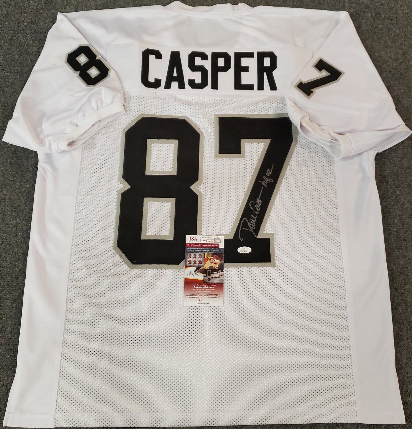 Oakland Raiders Dave Casper Autographed Signed Inscribed Jersey Jsa Coa